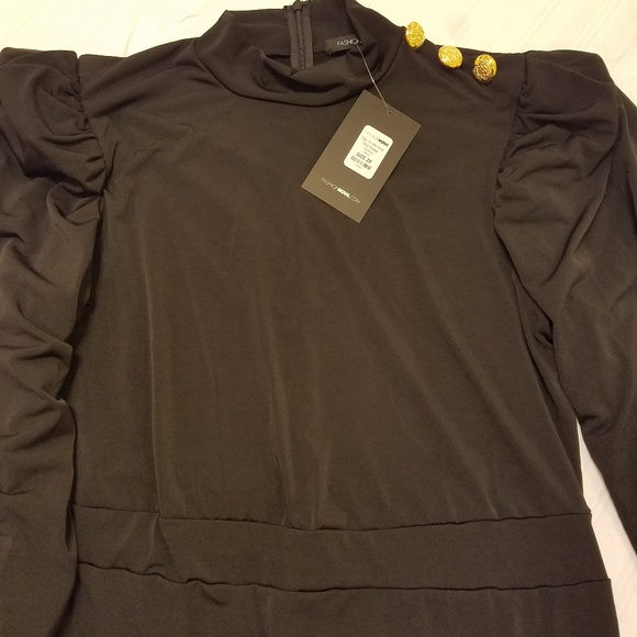 Black Midi Dress - Picture 4 of 8